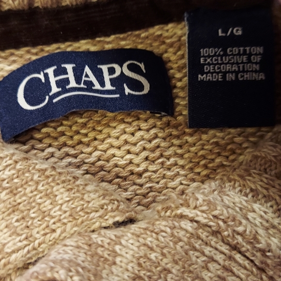Ralph Lauren Chaps Mens 1/4 Button Sweater Brown Size L NWOT - Picture 3 of 10